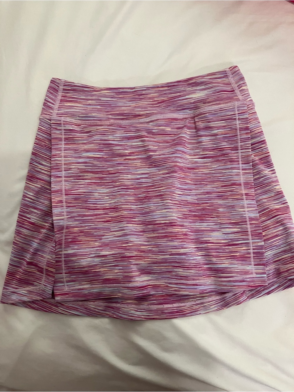 Athleta Girl Pink Multi-Striped Athletic Skort